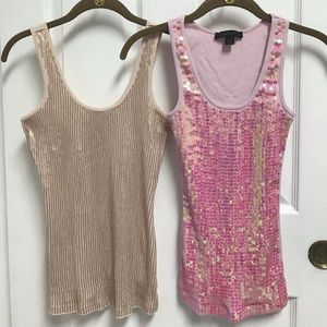 ❤️2 pcs sequined tanks in Excellent used condition